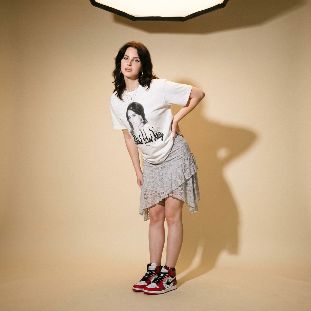 Lana Del Rey Oversized Graphic Tee